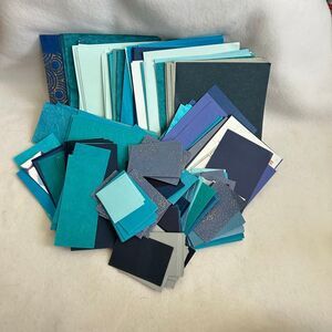 3/$15 Scrapbook Junk Journal Paper Assorted Sizes Textures Blue